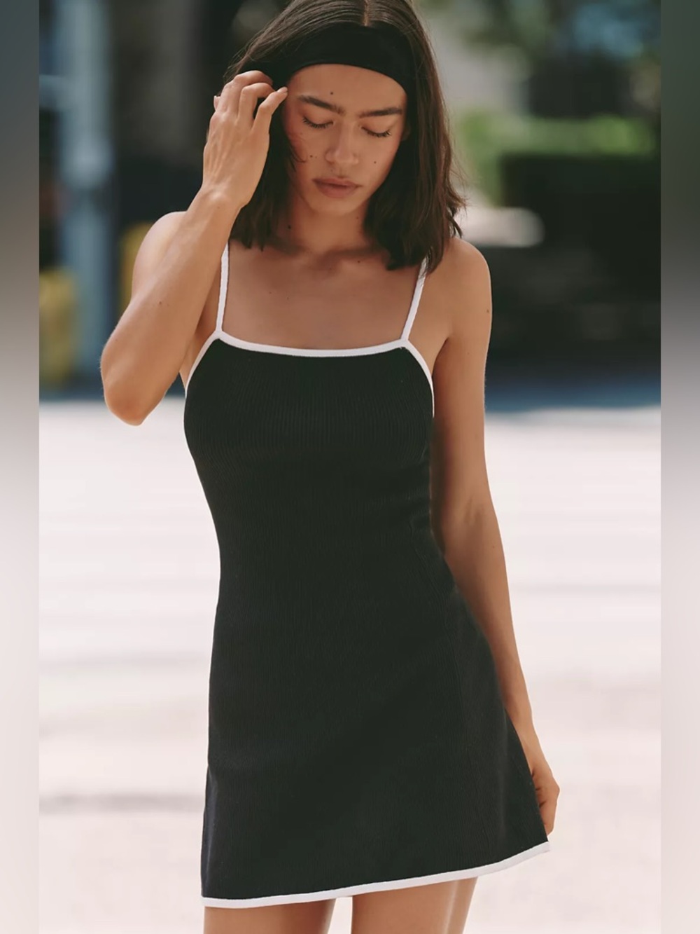 Anthropologie Daily Practice Square-Neck Mini Dress